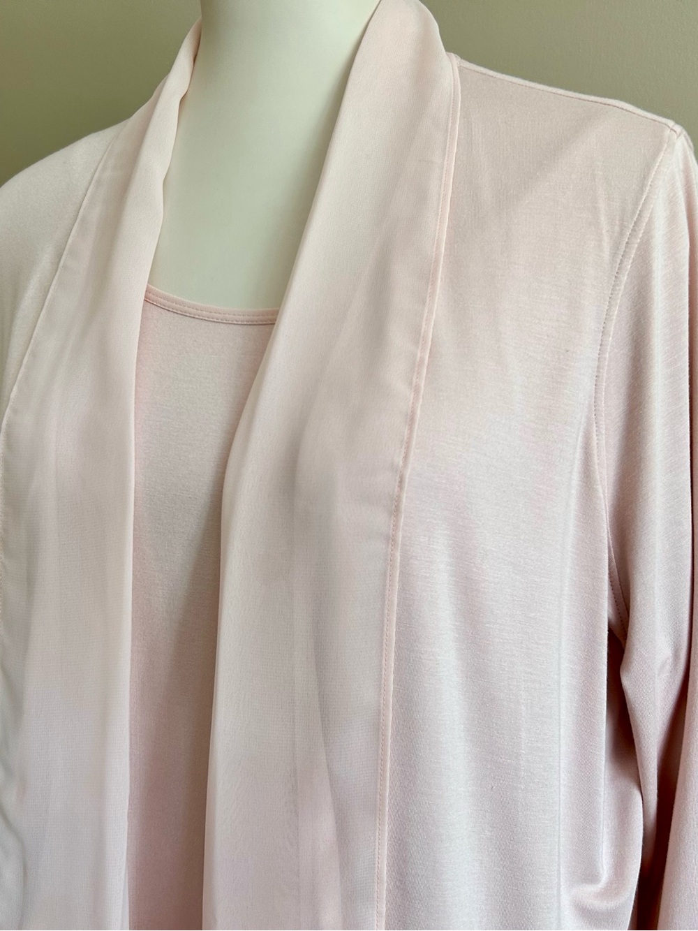 NWT-Lauren by Ralph Lauren Cardi/Tank set in Pale Rose